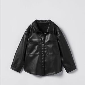 Zara Faux Leather Overshirt